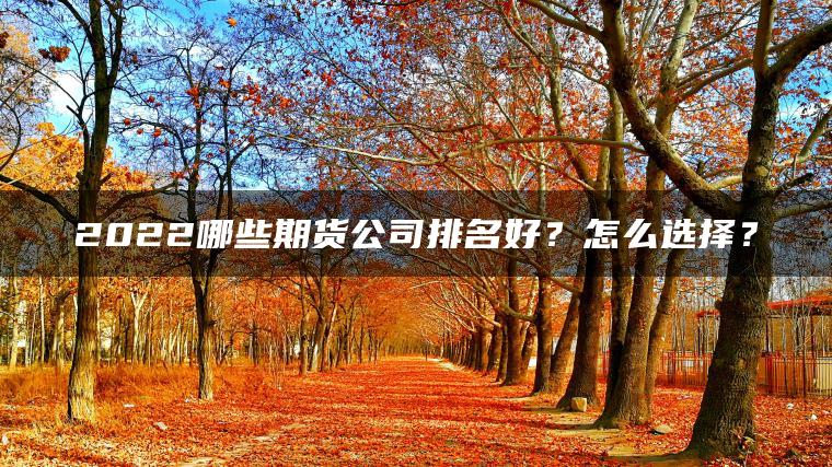 2022哪些期货公司排名好？怎么选择？